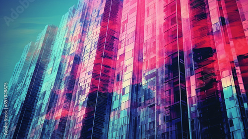 psychedelic urban high-rise apocalypse fantasy 3d generative ai