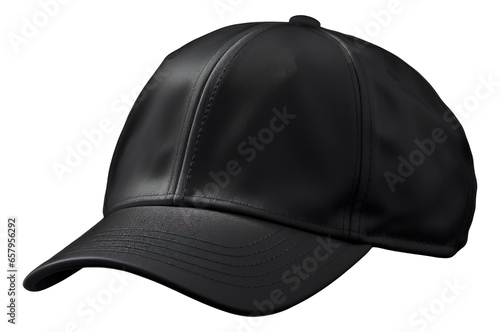 Black Baseball cap isolated.