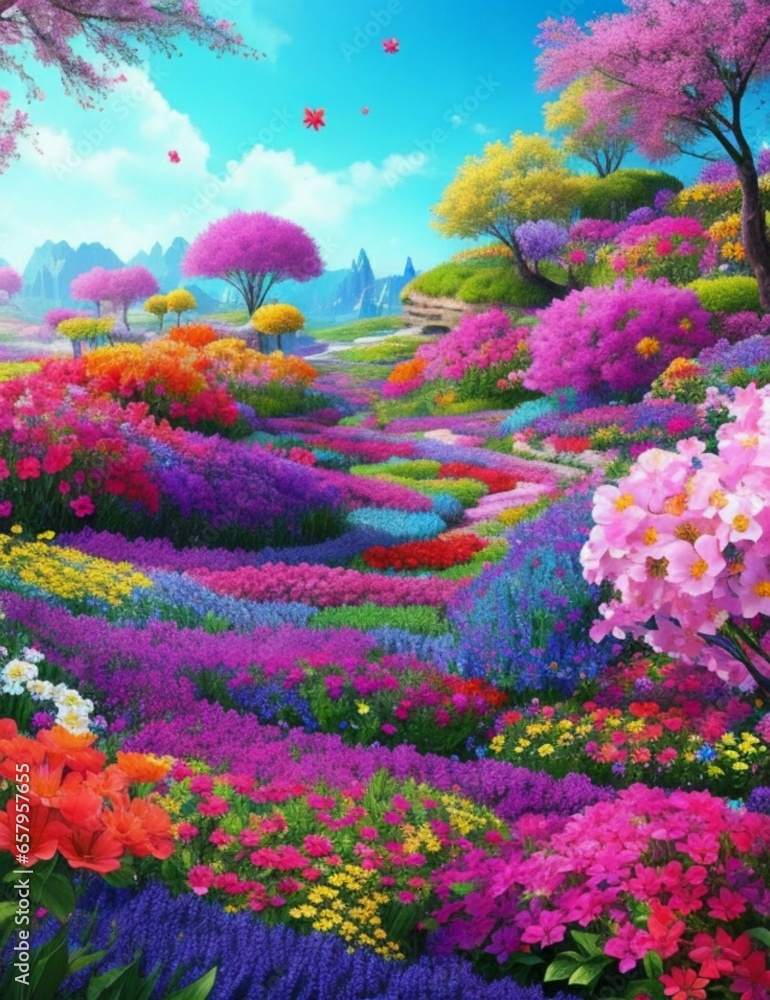 Fototapeta premium flowers in the garden
