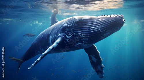 a large whale swimming underwater