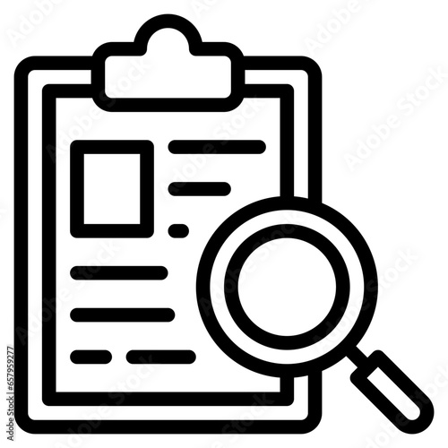 Investigation Icon, Line style icon vector illustration, Suitable for website, mobile app, print, presentation, infographic and any other project.
