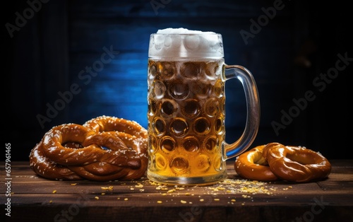A frosty mug of fresh beer ...