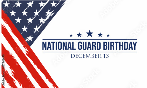 United States National Guard birthday ,December 13, to show appreciation for the U.S. national guards. Background Vector Illustration 