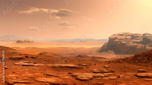 Depict the harsh and captivating environment of Mars.