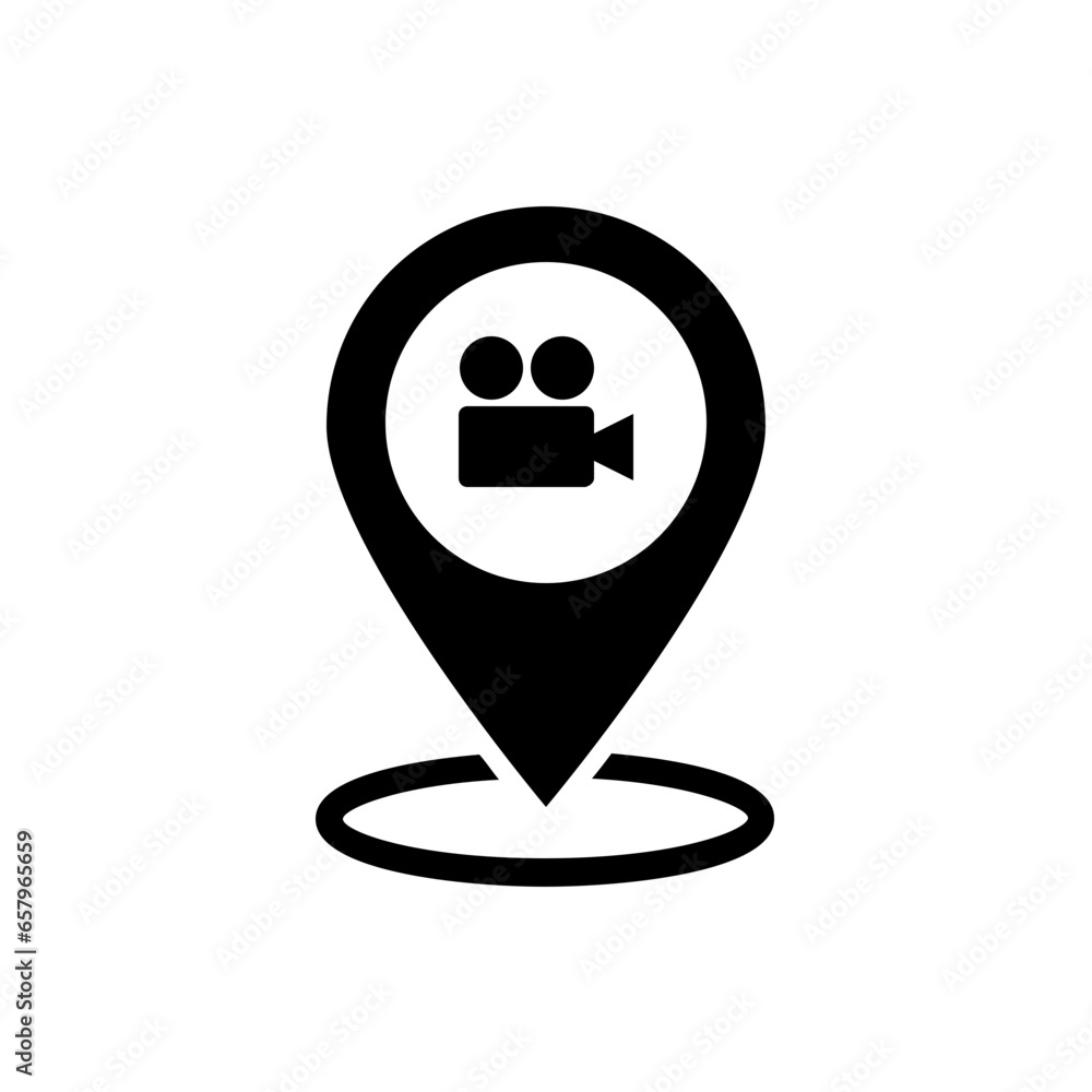 video camera location pin icon video camera location pin icon