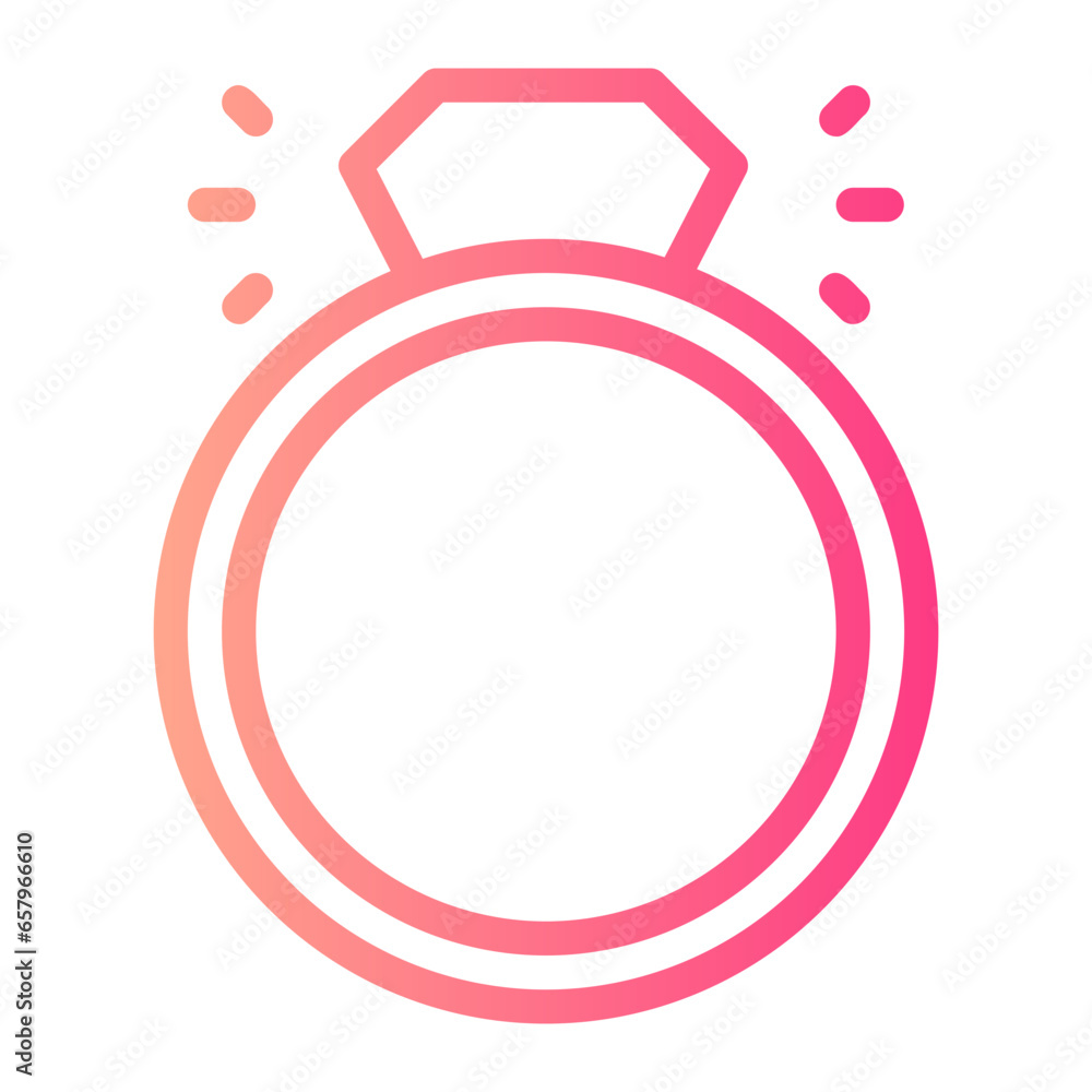 diamond ring gradient icon