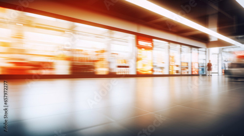 Blurry background with supermarket