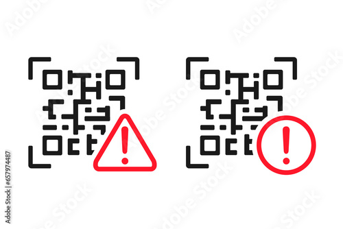 Qr code alert. Illustration vector
