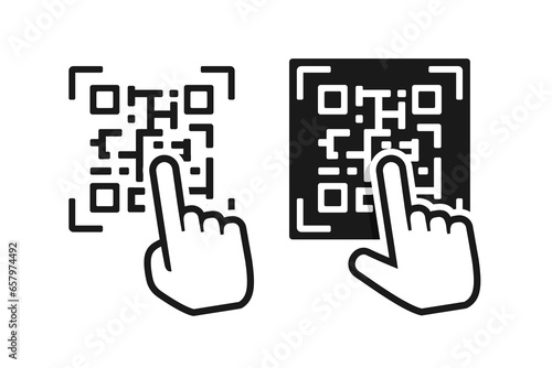 Click select qr code. Illustration vector