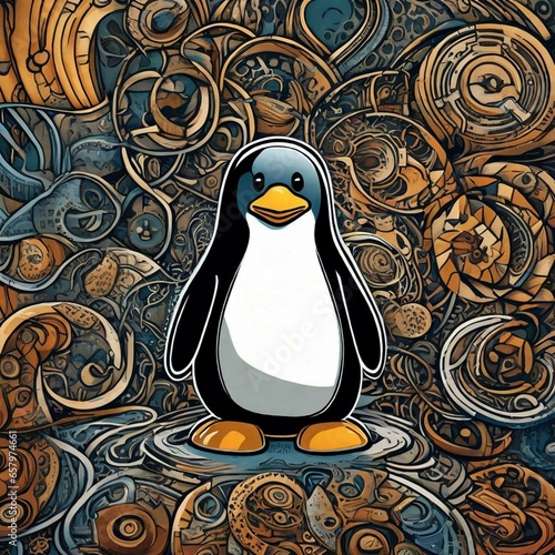 penguin on the roof LINUX