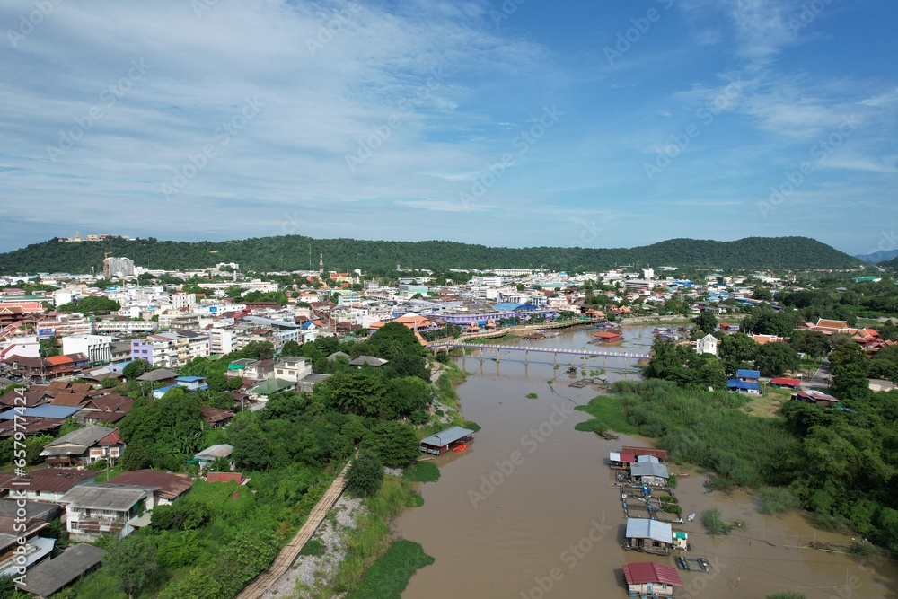 Drone shooting, Sakae Krang river at Uthai Thani　サケークラン川　ウタイターニー