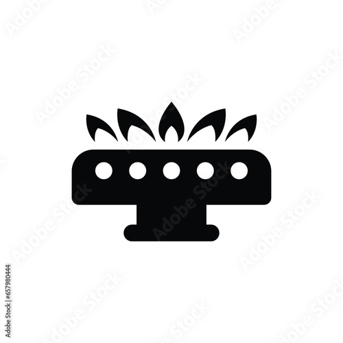 Gas stove burner icon design. isolated on white background. Vector illustration.