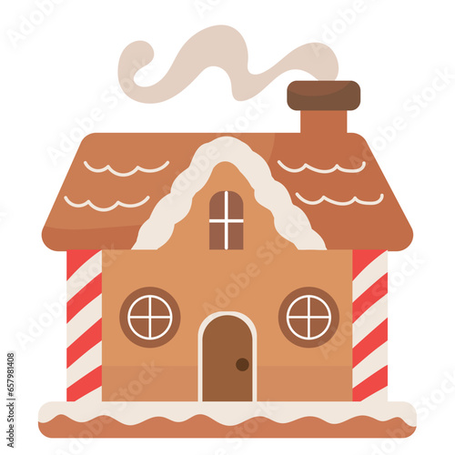 christmas house with chimney