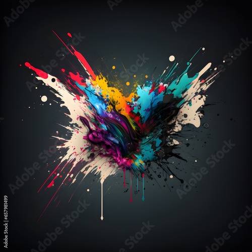 abstract paint splash colourful 
