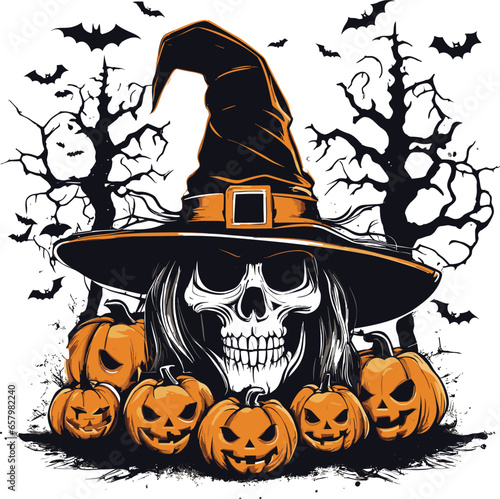Halloween Scarry T shirt vector Elements for premium t shirt 