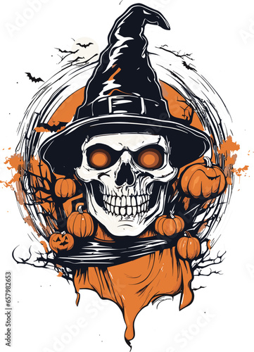 Halloween Scarry T shirt vector Elements for premium t shirt 