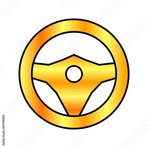 Steering wheel icon.