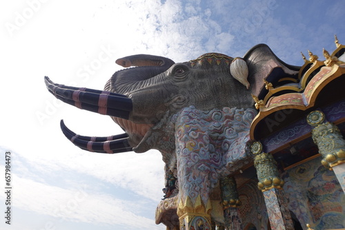 Canvas Print ワットバーンライ　ナコンラチャシマ・タイ　Wat Bang Rai, Nakhon Ratchasima, Thailand