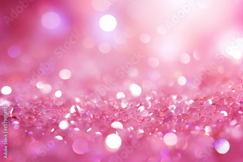 Pink Sparkle Glitter Background  Abstract  Blur  Generative AI