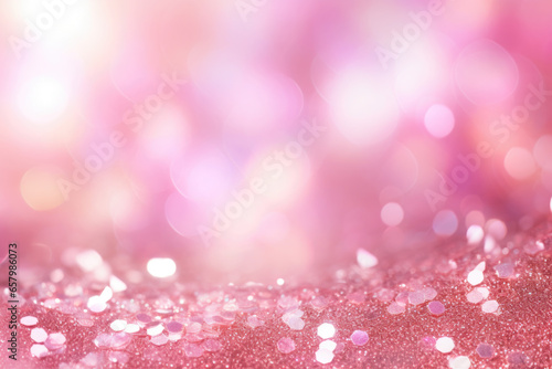 Light Pink Sparkle Glitter Background, Abstract, Generative AI