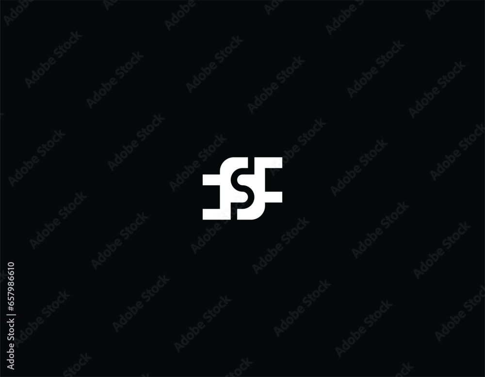 FSF letter monogram logo template. FSF letter monogram logo template.