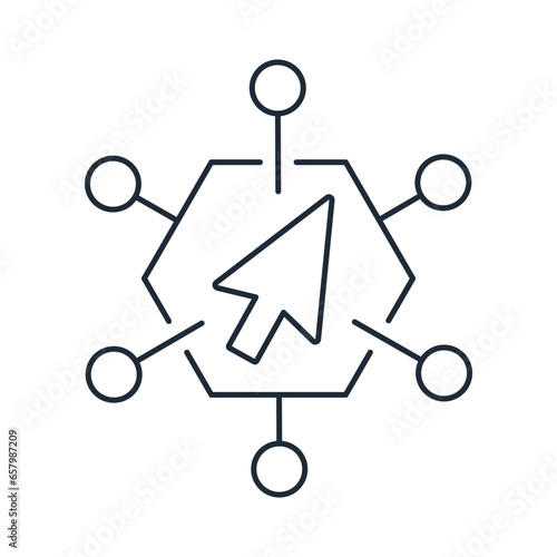 Variant choice. Alternative possibilities. Vector linear icon isolated on white background.