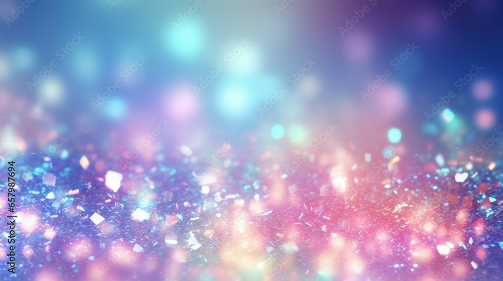 Iridescent Sparkling Glitter Background, Abstract, Generative AI