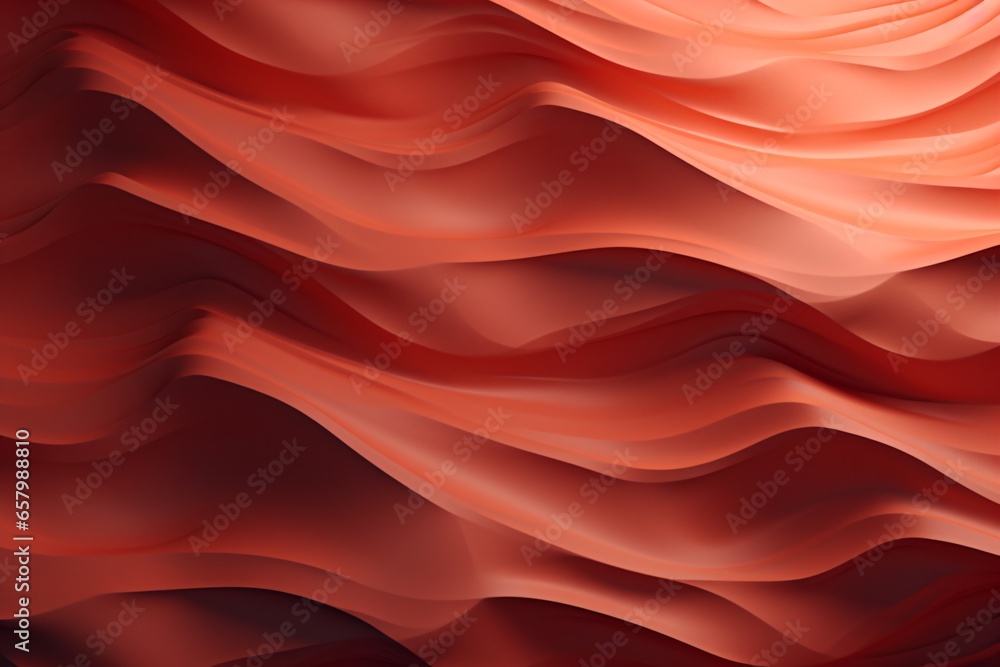 Obraz premium Red color waves pattern wallpaper background design
