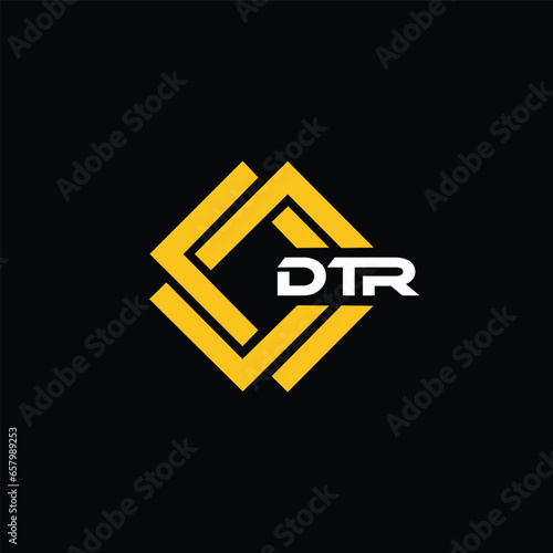 DTR letter design for logo and icon.DTR typography for technology, business and real estate brand.DTR monogram logo. photo