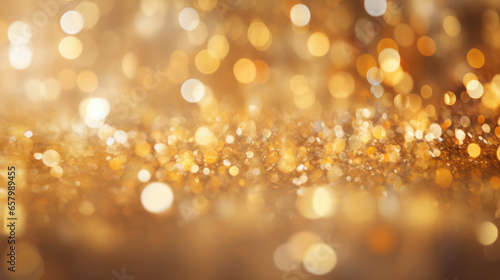 Gold Shiny Glitter Background, Abstract, Generative AI © illuminating images