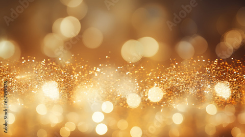 Gold Shiny Glitter Background, Abstract, Generative AI