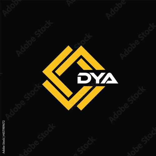 DYA letter design for logo and icon.DYA typography for technology, business and real estate brand.DYA monogram logo. photo