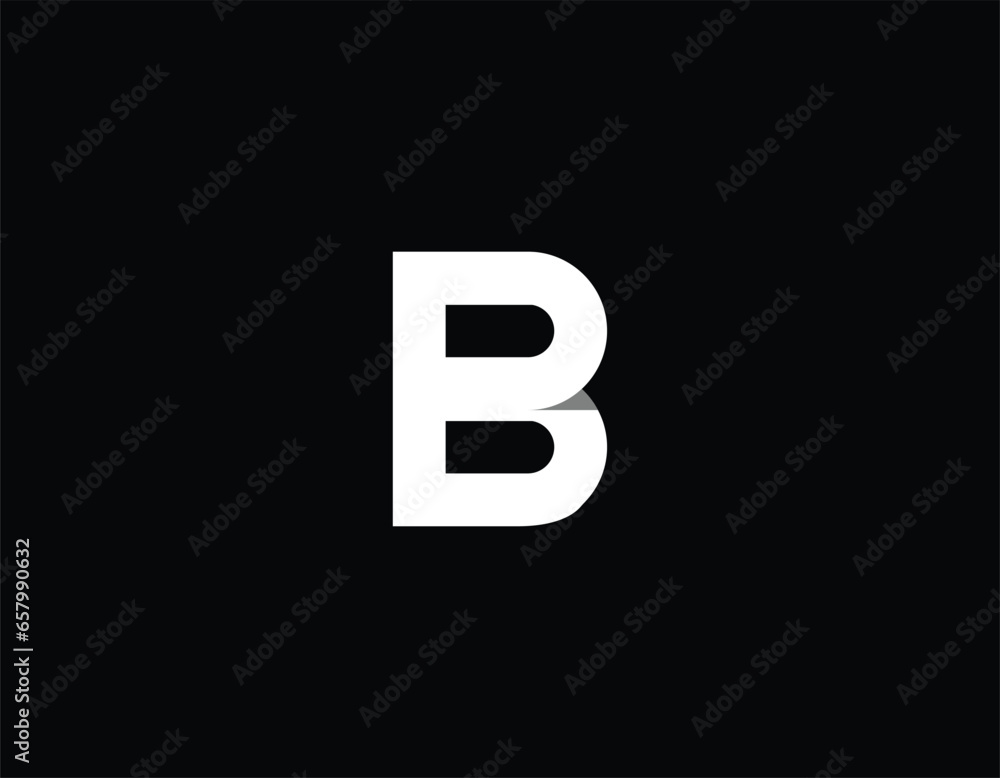 Letter B Logo Template Vector. B monogram logo vector. B symbol vector. - obrazy, fototapety, plakaty 