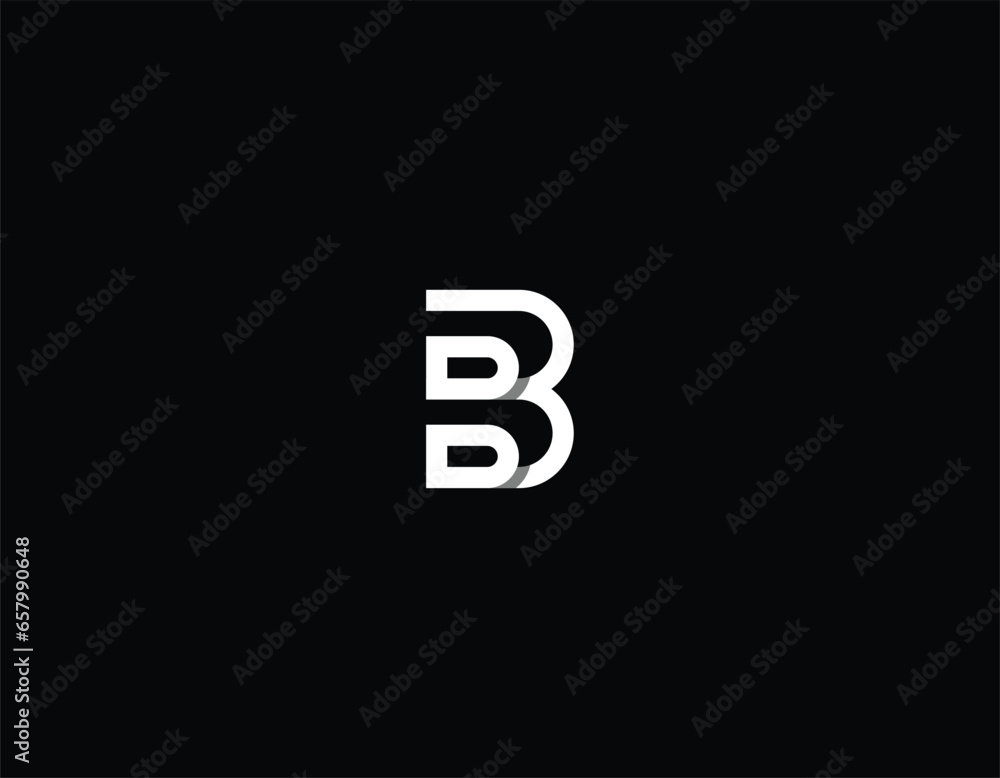 Letter B or BB or BD logo design concept  - obrazy, fototapety, plakaty 