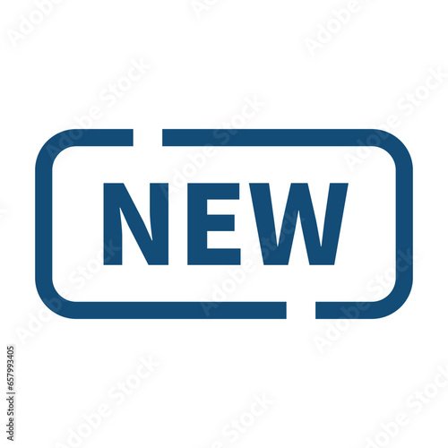 New Stamp Sign In Blue Rectangle Shape For Information
