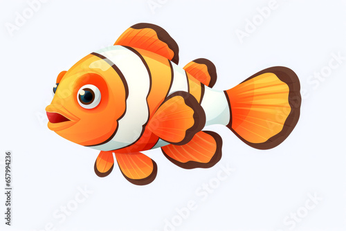 Clown fish isolated on white background.