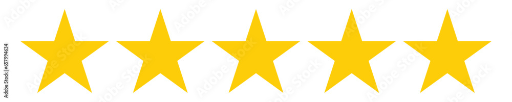 5 stars. Five stars rating review flat icon 5 stars. Five stars rating review flat icon