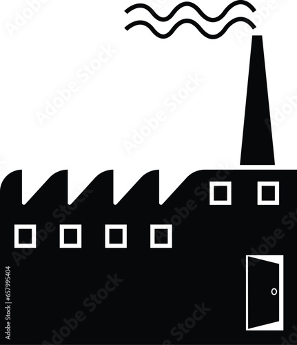 Factory vector web icon vector isolated on white background