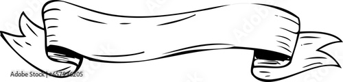 handsketched vector ribbon banner svg , minimalist style