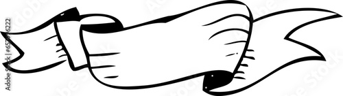 handsketched vector ribbon banner svg , minimalist style