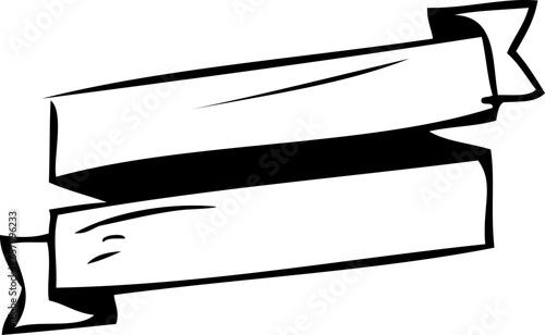 handsketched vector ribbon banner svg , minimalist style