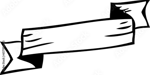 handsketched vector ribbon banner svg , minimalist style