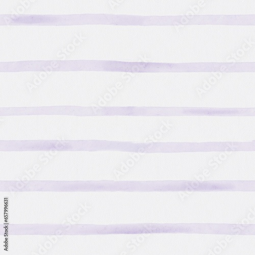 Seamless stripe pattern. Hand drawn watercolor striped geometric purple background.