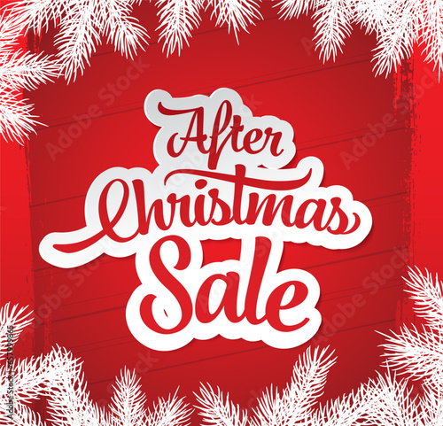 after christmas sale banner layout design  vector illustration