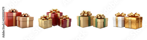 chistmas gift boxs, isolated white background photo