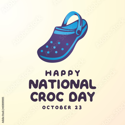 Flyers promoting National Croc Day or other events can utilize vector images concerning the holiday. design of a flyer, a celebration.