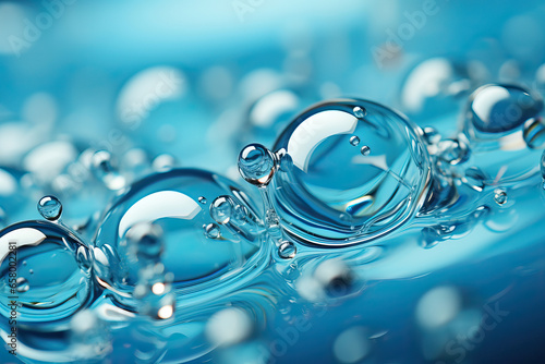 Close-Up of Water Droplets on a Blue Surface,water drops on blue background,water drops on blue