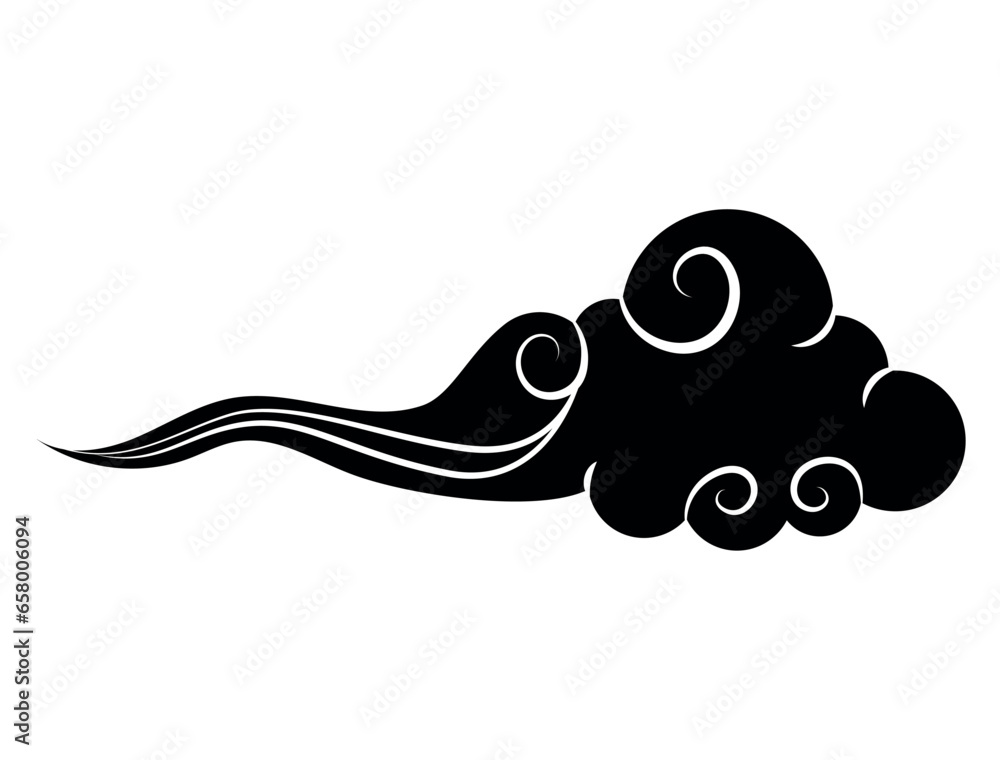 chinese cloud silhouette isolated chinese cloud silhouette isolated
