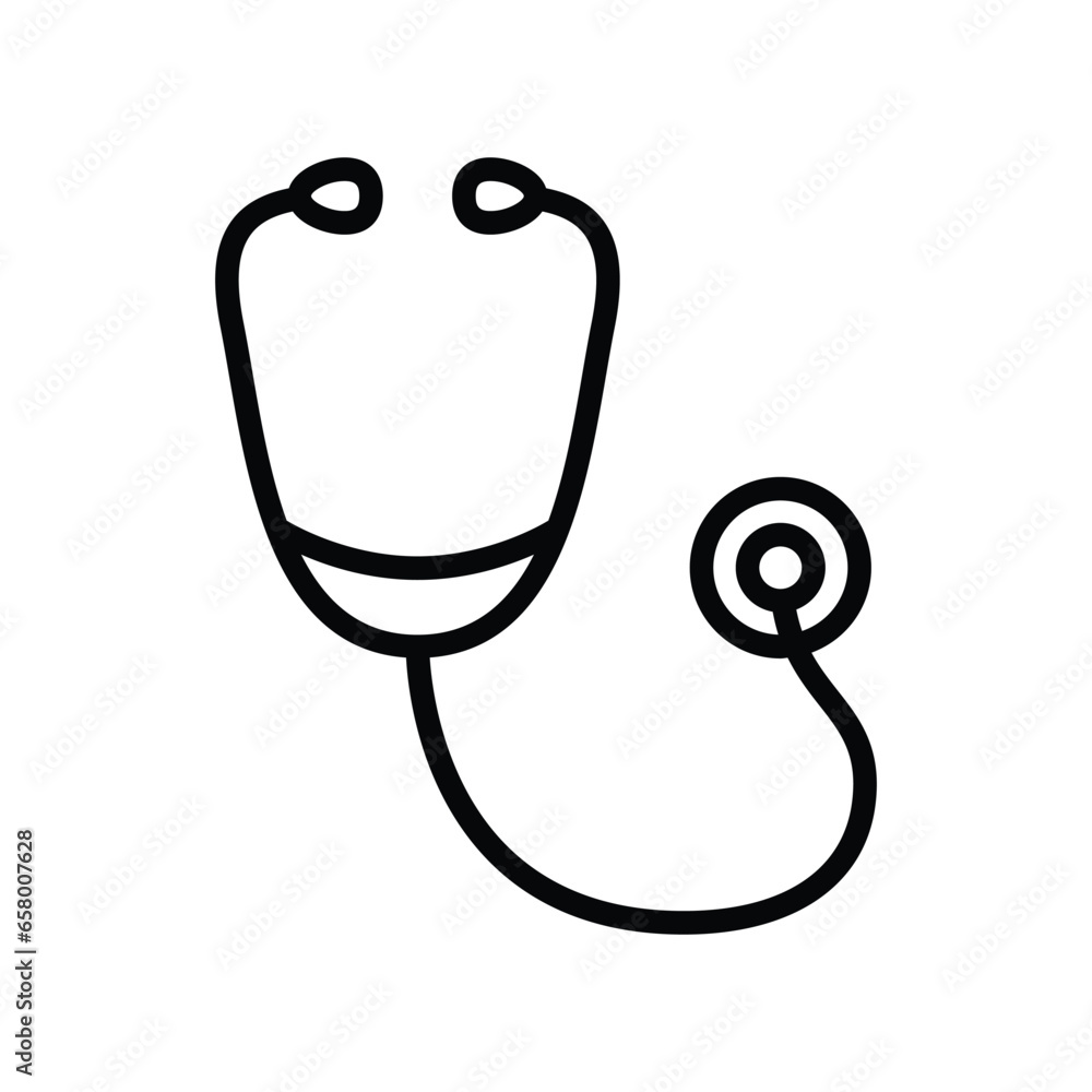 Medical diagnostics stethoscope vector icon Medical diagnostics stethoscope vector icon