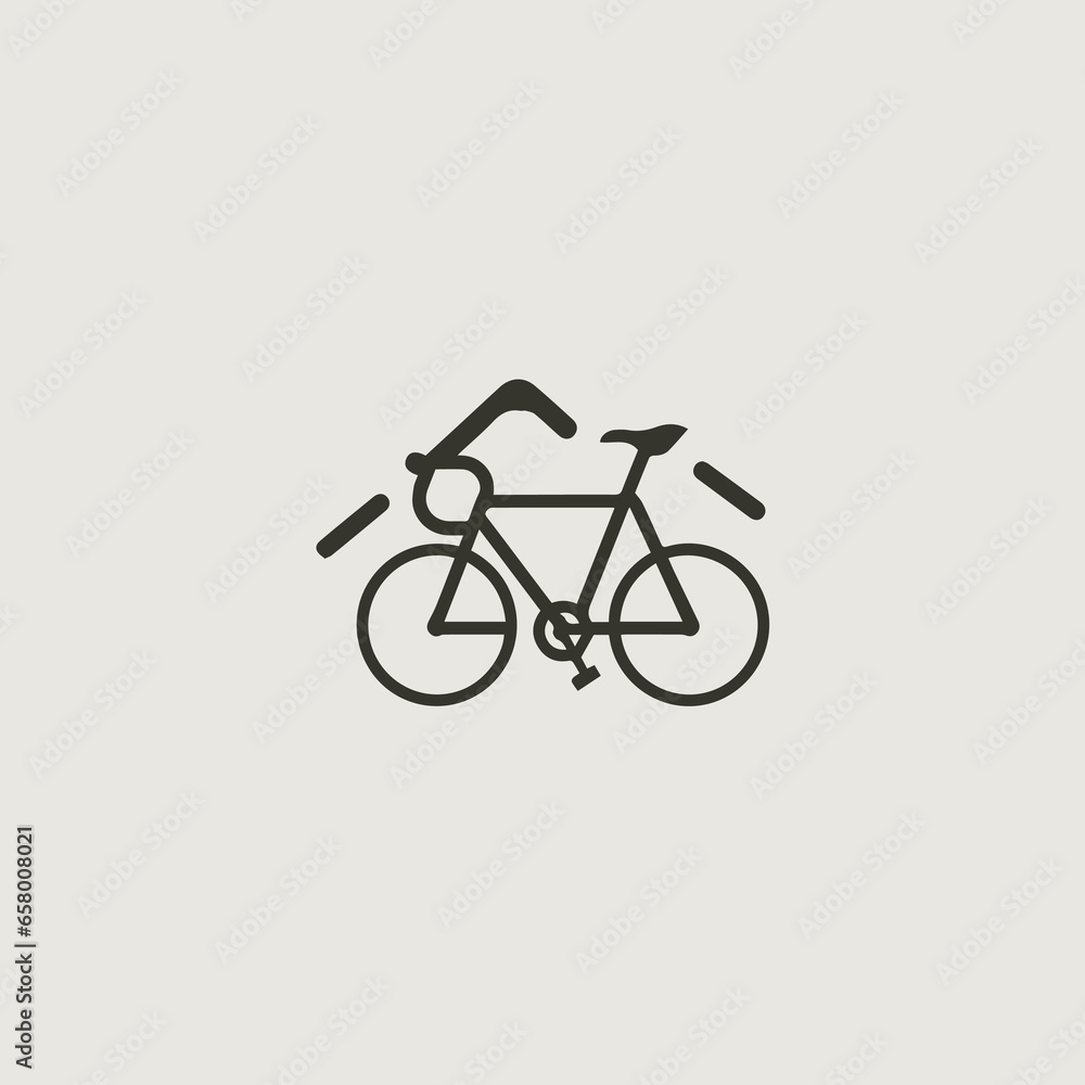 Obraz premium 自転車をシンボリックに用いたロゴ